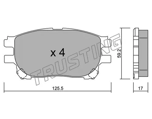Brake Pad Set, disc brake (631.0)