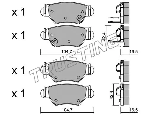 Brake Pad Set, disc brake (268.0)