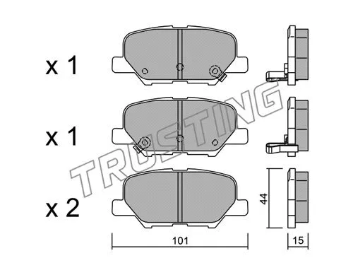Brake Pad Set, disc brake (1011.0)