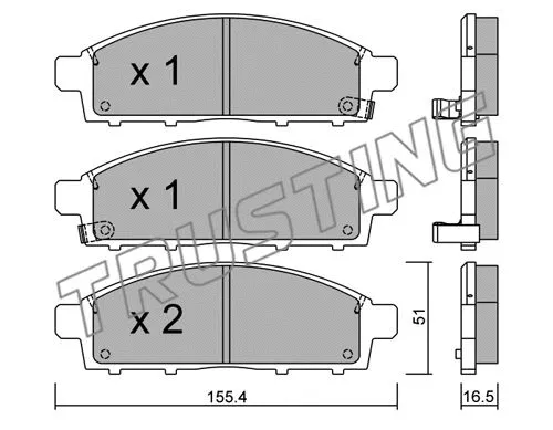 Brake Pad Set, disc brake (807.0)