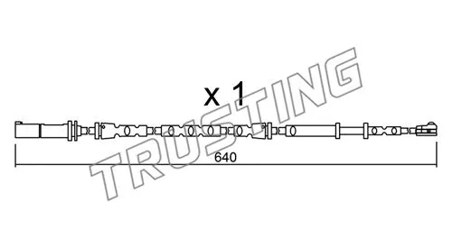 Warning Contact, brake pad wear (SU.312)