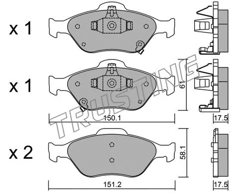 Brake Pad Set, disc brake (325.1)