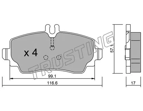 Brake Pad Set, disc brake (319.0)