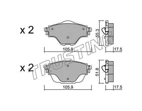 Brake Pad Set, disc brake (1004.0)