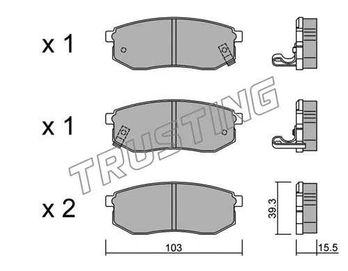 Brake Pad Set, disc brake (530.0)