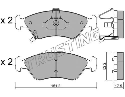 Brake Pad Set, disc brake (380.0)