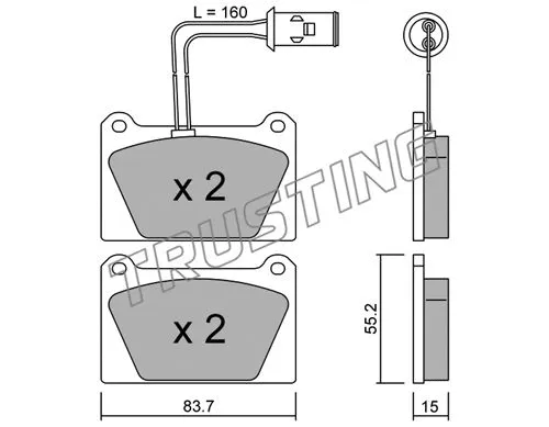Brake Pad Set, disc brake (054.1)