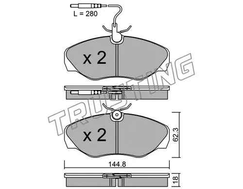 Brake Pad Set, disc brake (347.1)