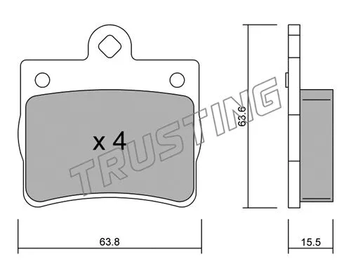 Brake Pad Set, disc brake (264.0)