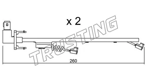 Warning Contact, brake pad wear (SU.184K)