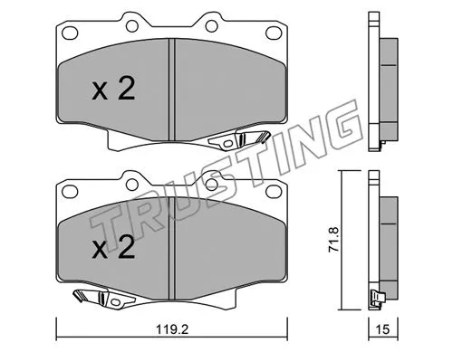 Brake Pad Set, disc brake (156.0)