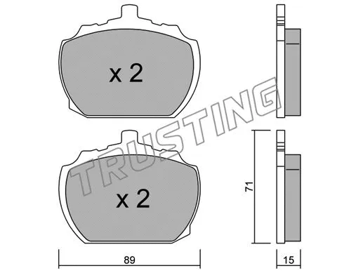 Brake Pad Set, disc brake (694.0)