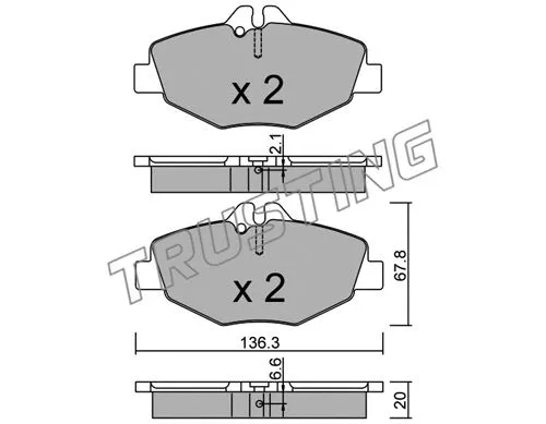 Brake Pad Set, disc brake (578.0)
