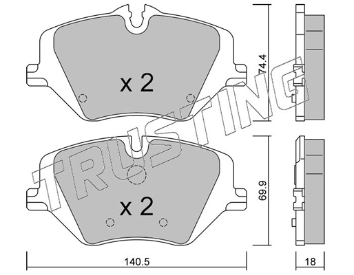 Brake Pad Set, disc brake (1354.0)