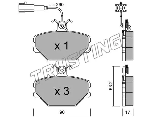 Brake Pad Set, disc brake (061.0)