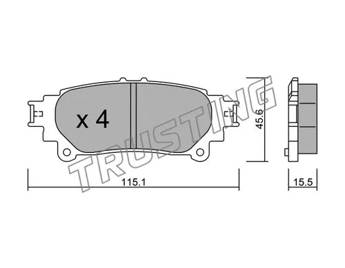 Brake Pad Set, disc brake (955.0)