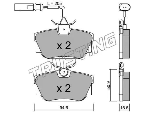 Brake Pad Set, disc brake (355.2)