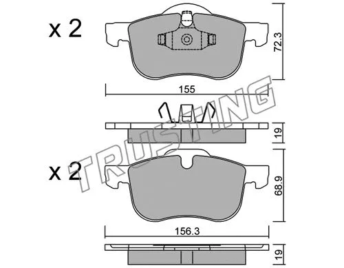 Brake Pad Set, disc brake (318.0)