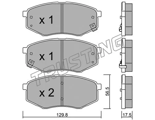 Brake Pad Set, disc brake (958.0)