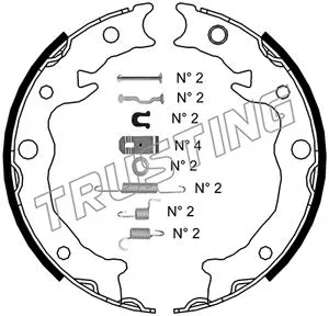 Brake Shoe Set, parking brake (110.343K)