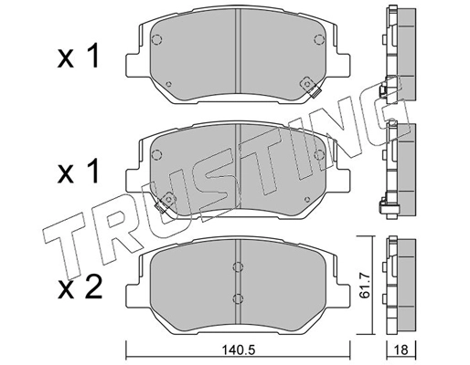 Brake Pad Set, disc brake (1297.0)