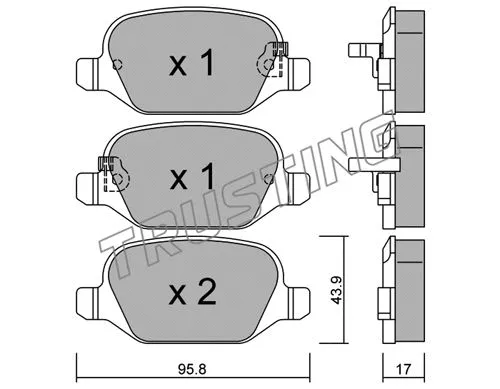 Brake Pad Set, disc brake (333.4)