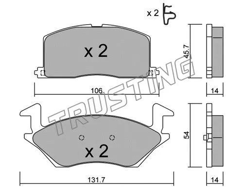 Brake Pad Set, disc brake (437.0)