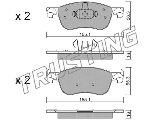 Brake Pad Set, disc brake (1142.0)