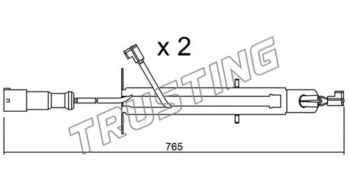 Warning Contact, brake pad wear (SU.293K)