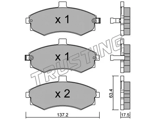 Brake Pad Set, disc brake (520.0)