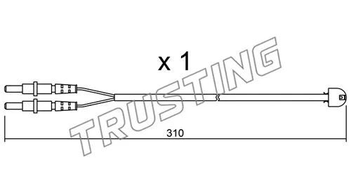 Warning Contact, brake pad wear (SU.242)