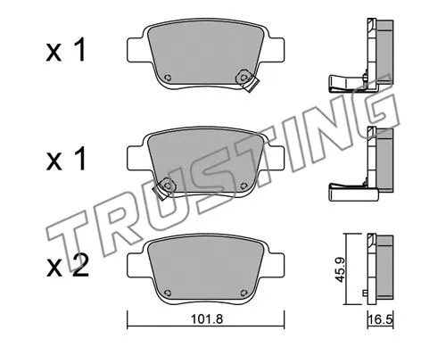 Brake Pad Set, disc brake (467.0)