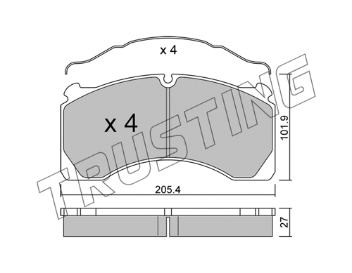 Brake Pad Set, disc brake (619.0)