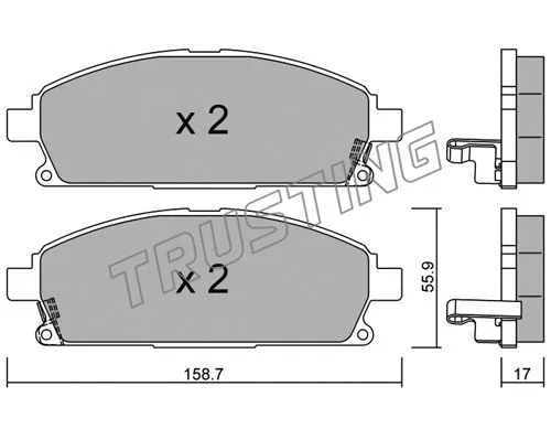 Brake Pad Set, disc brake (421.1)