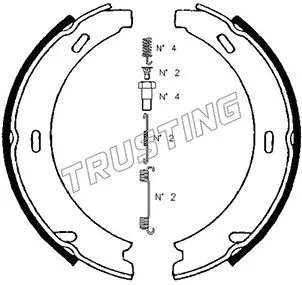 Brake Shoe Set, parking brake (052.121K)