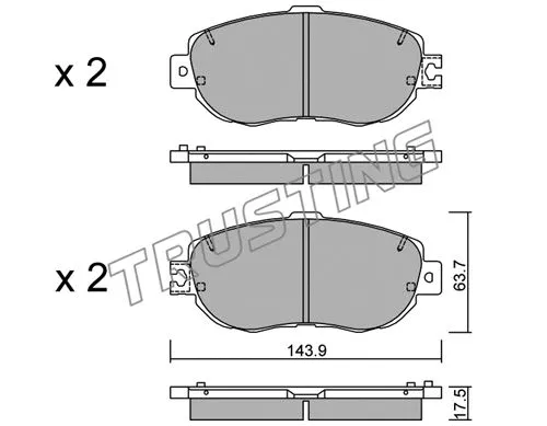 Brake Pad Set, disc brake (772.1)
