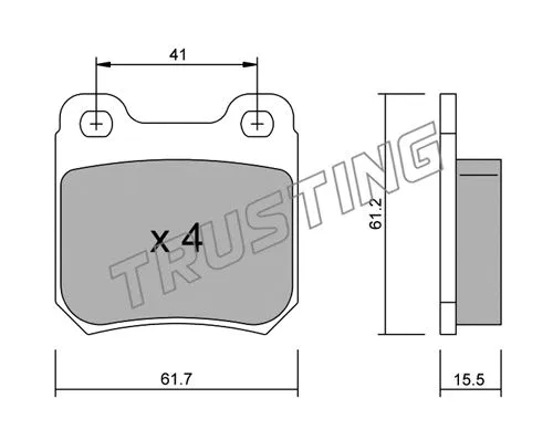 Brake Pad Set, disc brake (285.0)
