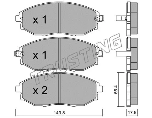 Brake Pad Set, disc brake (862.0)