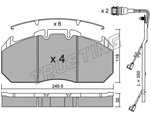 Brake Pad Set, disc brake (603.0W)