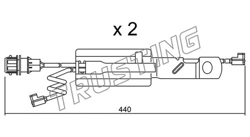 Warning Contact, brake pad wear (SU.179K)