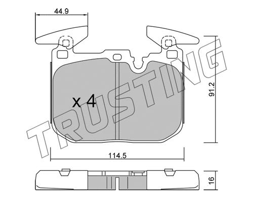 Brake Pad Set, disc brake (1039.3)