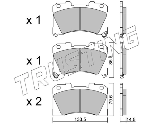 Brake Pad Set, disc brake (1288.0)