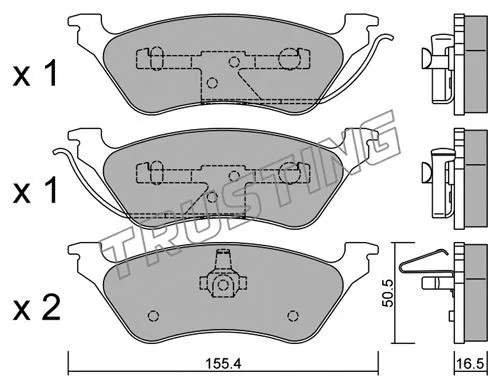 Brake Pad Set, disc brake (641.0)