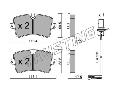 Brake Pad Set, disc brake (971.0W)
