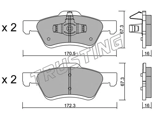 Brake Pad Set, disc brake (923.0)