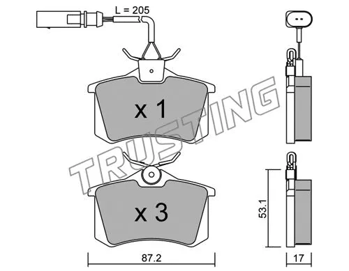 Brake Pad Set, disc brake (102.3)