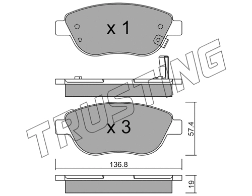 Brake Pad Set, disc brake (331.2)