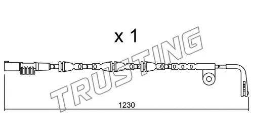 Warning Contact, brake pad wear (SU.257)
