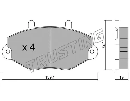 Brake Pad Set, disc brake (202.0)