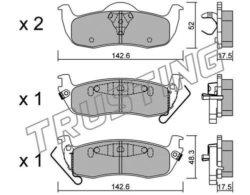 Brake Pad Set, disc brake (1076.0)